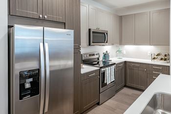 Kitchen with refrigerator 